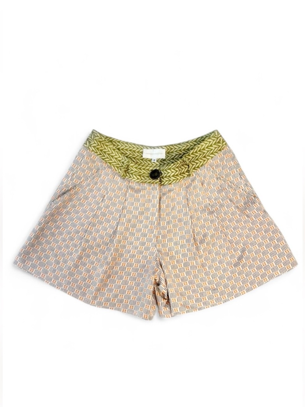 Anthropologie Corey Lynn Calter Silk Patterned Pleated High Rise Shorts 6